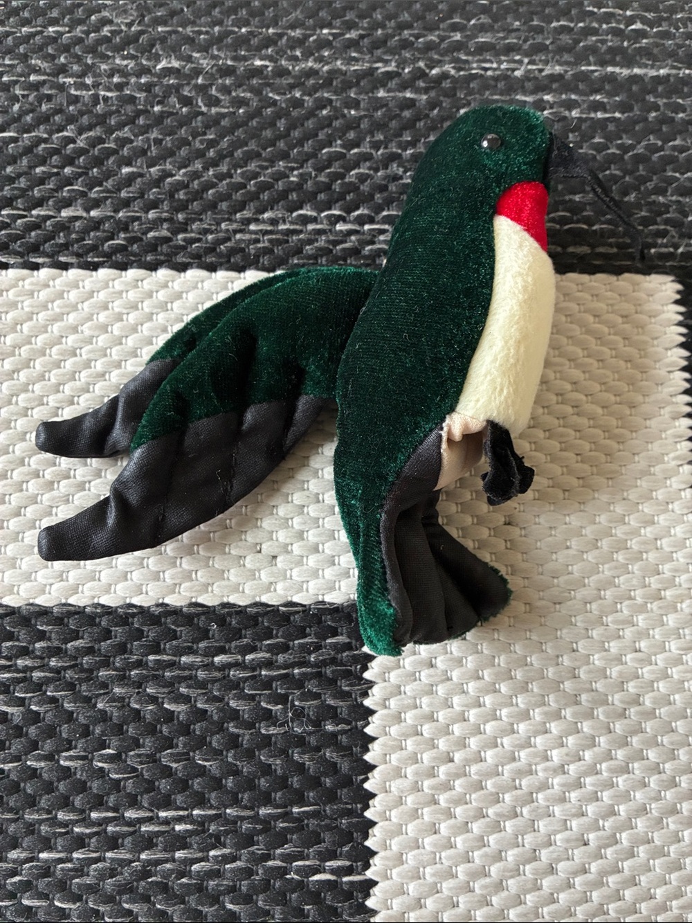 Plush Green and Cream Hummingbird Ginger Puppey